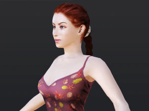 Woman 7 With 52 Animations 32 Morphs 3D Model