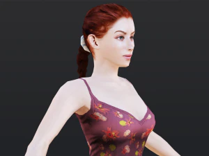 Woman 7 With 52 Animations 32 Morphs 3D Model