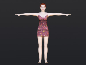 Woman 7 With 52 Animations 32 Morphs 3D Модель