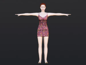 Woman 7 With 52 Animations 32 Morphs 3D Model