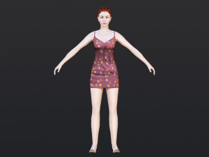 Woman 7 With 52 Animations 32 Morphs 3D Модель