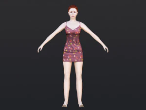 Woman 7 With 52 Animations 32 Morphs 3D Model