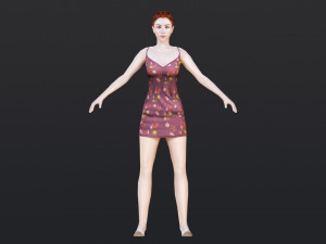 Woman 7 With 52 Animations 32 Morphs 3D Модель