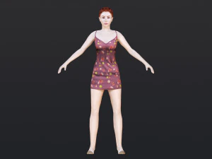 Woman 7 With 52 Animations 32 Morphs 3D Model