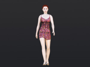 Woman 7 With 52 Animations 32 Morphs 3D Модель