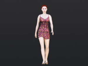 Woman 7 With 52 Animations 32 Morphs 3D Model