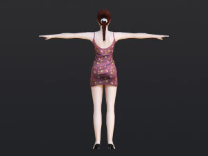 Woman 7 With 52 Animations 32 Morphs 3D Model