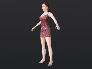 Woman 7 With 52 Animations 32 Morphs 3D Model