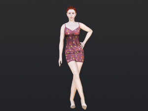 Woman 7 With 52 Animations 32 Morphs 3D Модель