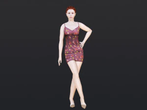 Woman 7 With 52 Animations 32 Morphs 3D Model