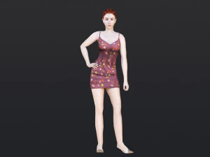 Woman 7 With 52 Animations 32 Morphs 3D Model