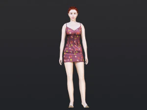 Woman 7 With 52 Animations 32 Morphs 3D Model