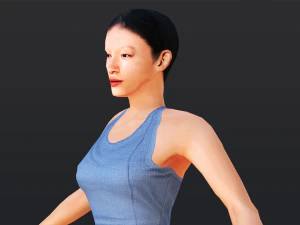Woman 8 With 52 Animations 32 Morphs 3D Model