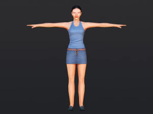Woman 8 With 52 Animations 32 Morphs 3D Model