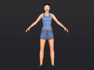 Woman 8 With 52 Animations 32 Morphs 3D Model