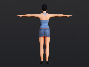 Woman 8 With 52 Animations 32 Morphs 3D Model