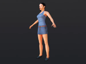 Woman 8 With 52 Animations 32 Morphs 3D Model