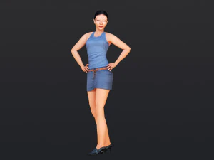 Woman 8 With 52 Animations 32 Morphs 3D Model