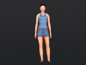 Woman 8 With 52 Animations 32 Morphs 3D Model