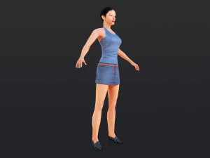 Woman 8 With 52 Animations 32 Morphs 3D Model
