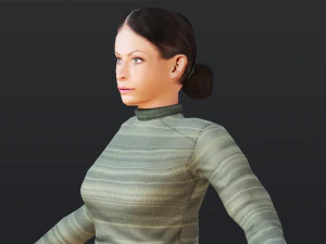 Woman 9 With 52 Animations 32 Morphs 3D Model