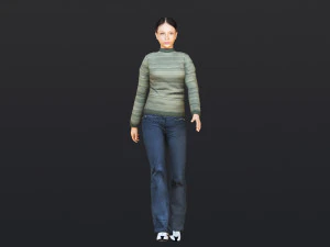 Woman 9 With 52 Animations 32 Morphs 3D Model