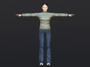 Woman 9 With 52 Animations 32 Morphs 3Dモデル