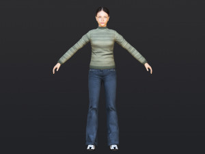 Woman 9 With 52 Animations 32 Morphs 3Dモデル