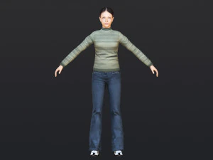 Woman 9 With 52 Animations 32 Morphs 3D Model