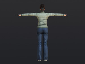 Woman 9 With 52 Animations 32 Morphs 3Dモデル