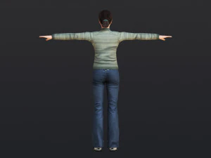 Woman 9 With 52 Animations 32 Morphs 3D Model