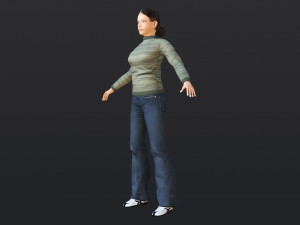 Woman 9 With 52 Animations 32 Morphs 3Dモデル