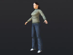 Woman 9 With 52 Animations 32 Morphs 3D Model
