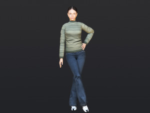 Woman 9 With 52 Animations 32 Morphs 3Dモデル