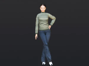 Woman 9 With 52 Animations 32 Morphs 3D Model