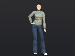 Woman 9 With 52 Animations 32 Morphs 3Dモデル