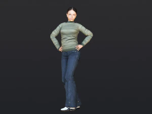 Woman 9 With 52 Animations 32 Morphs 3D Model