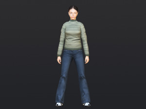 Woman 9 With 52 Animations 32 Morphs 3Dモデル