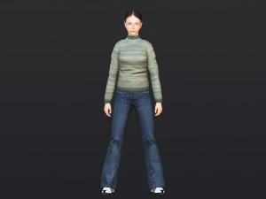 Woman 9 With 52 Animations 32 Morphs 3D Model