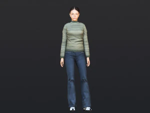 Woman 9 With 52 Animations 32 Morphs 3D Model