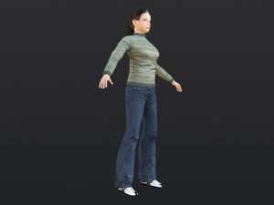 Woman 9 With 52 Animations 32 Morphs 3Dモデル