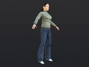 Woman 9 With 52 Animations 32 Morphs 3D Model