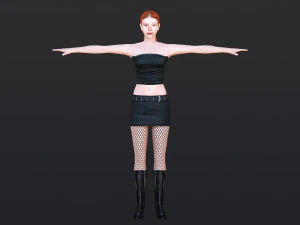 Woman 10 With 52 Animations 32 Morphs 3D Model