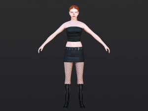 Woman 10 With 52 Animations 32 Morphs 3D Model
