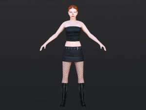 Woman 10 With 52 Animations 32 Morphs 3D Model