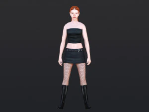 Woman 10 With 52 Animations 32 Morphs 3D Model