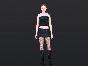 Woman 10 With 52 Animations 32 Morphs 3D Model