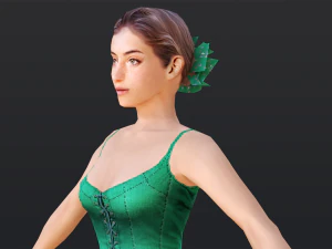 Woman 1 To 5 With 52 Animations 32 Morphs 3D Model