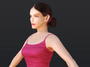 Woman 1 To 5 With 52 Animations 32 Morphs 3D Model