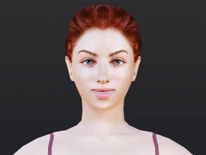 Woman 6 To 10 With 52 Animations 32 Morphs 3D Model